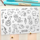 Lefty Doodles Sticker Sheet