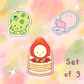 Set of 3 Smiski Stickers